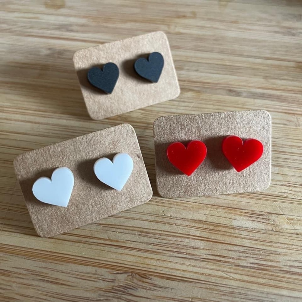 Valentine Heart Stud Earrings